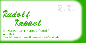 rudolf kappel business card